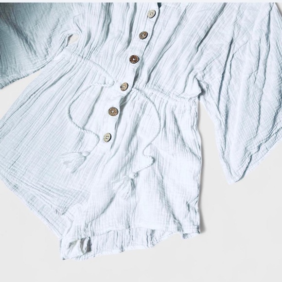 🌊 Rip Curl white cotton coverup romper - Picture 3 of 6